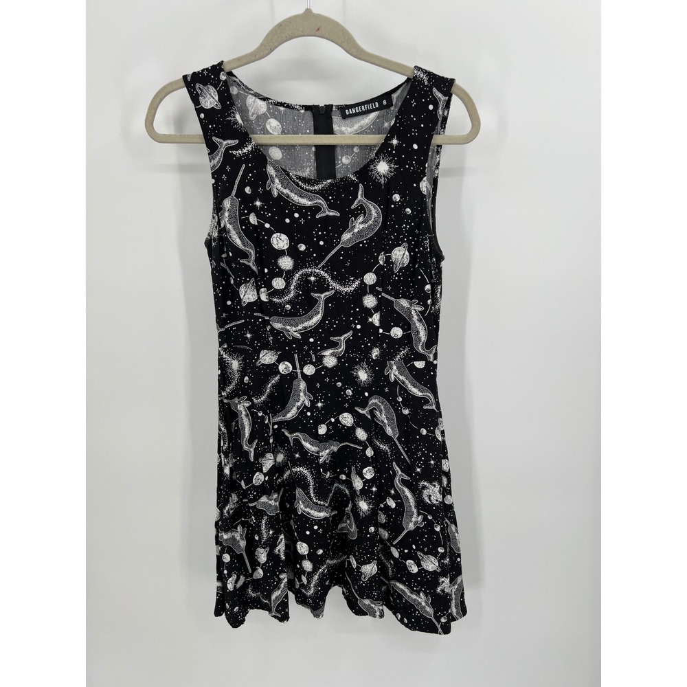 Dangerfield "Notorious Narwhal" Space Print Fit & Flare Dress US 4 Small